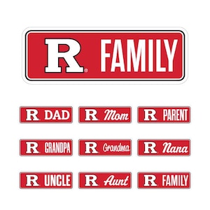 Rutgers Scarlet Knights Proud Family Die Cut Decal Officially Licensed Collegiate Product