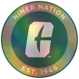 North Carolina Charlotte Forty-Niners Holographic Vinyl Decal Sticker Officially Licensed image 1