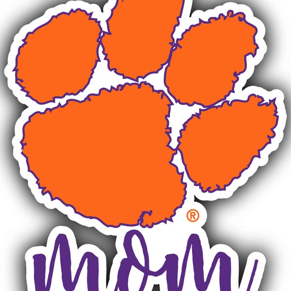 Clemson Tigers 4-Inch Proud Mom Die Cut Decal