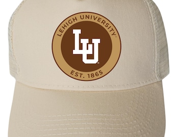 Lehigh University Mountain Hawks Officially Licensed Unisex Trucker Hat with Full Color Heat Transfer Logo