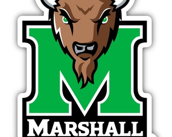 May include: A green and black 'M' with a brown buffalo head inside. The text 'MARSHALL' is below the 'M' and 'YOUR NAME HERE' is below the text.