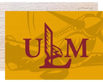 University of Louisiana Monroe Officially Licensed 4x6" Wooden Postcard with Full Color Design