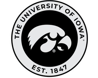 Iowa Hawkeyes Officially Licensed Black Vinyl Decal Sticker