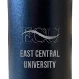 East Central University Tigers 32 oz Engraved Insulated Stainless Steel Water Bottle with Screw on Lid