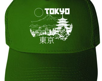 Tokyo Japan Design Unisex Mesh Back Trucker Hat – Adjustable