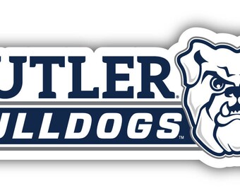 Calcomanía de vinilo colorida de 10 cm de ancho de los Butler Bulldogs