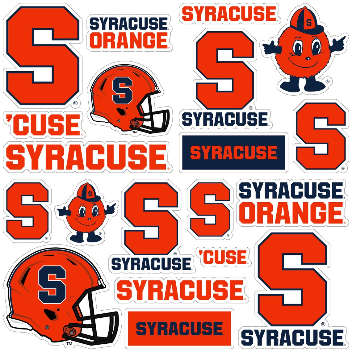 Kdf Sticker Syracuse Orange Officially Licensed College Sticker Multipack - School ...