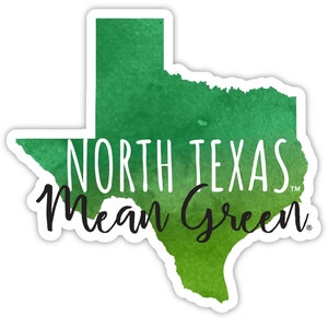 North Texas Vinyl Sticker - Watercolor State Design