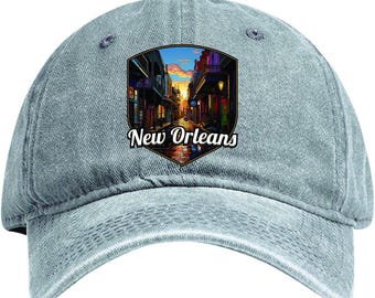 New Orleans Louisiana Design A  Dad Hat - Unisex Soft Baseball Cap