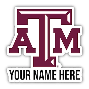 Texas A&M Aggies Customizable Vinyl Sticker - Multiple Sizes Available