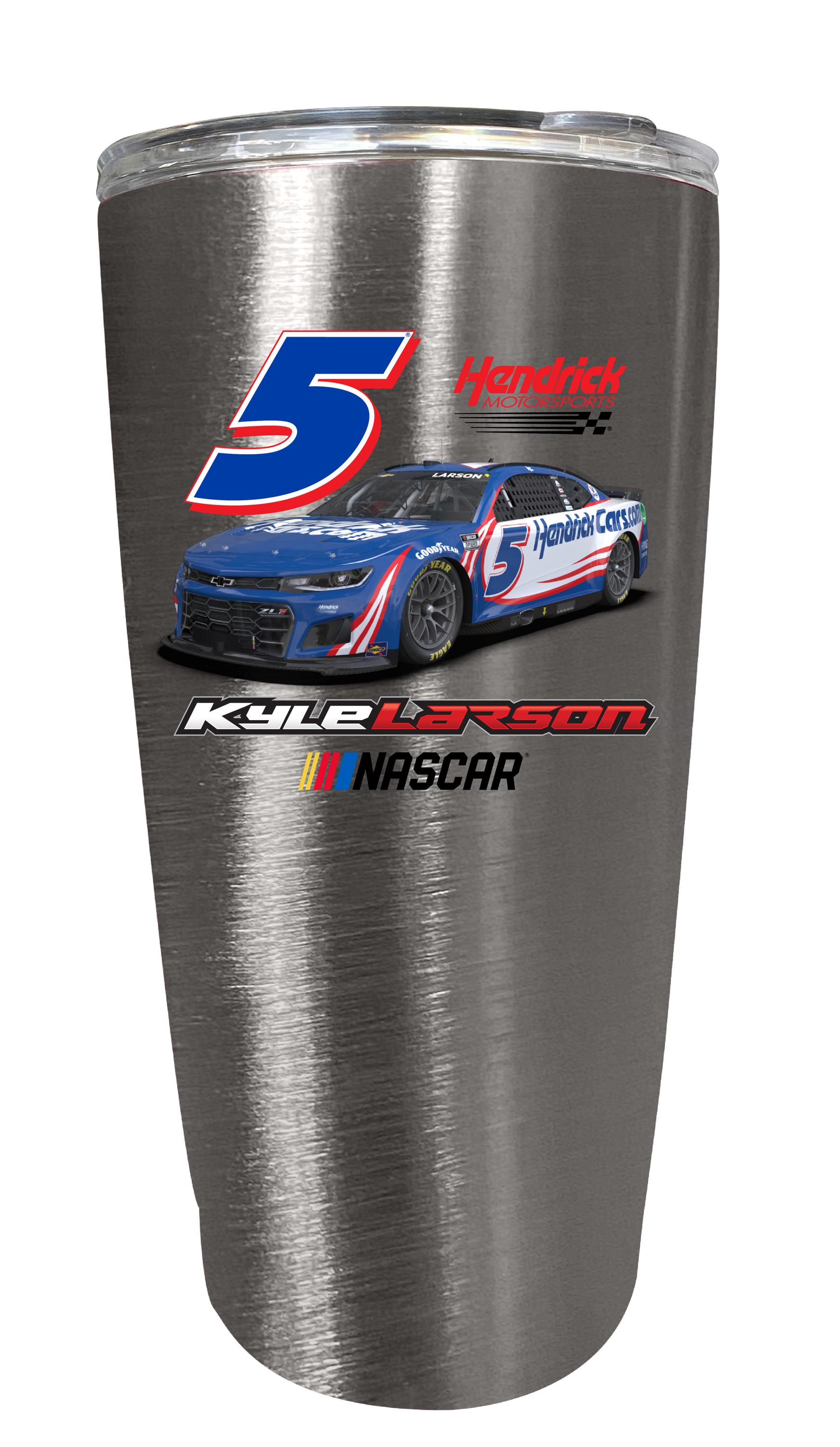Nascar #5 Kyle Larson 16 oz Insulated Stainless Steel Tumbler Car Design