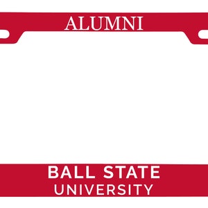 Ball State University College Alumni Metal License Plate Frame Officially Licensed