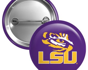LSU Tigers Button Pin Officially Licensed – 3 Size Options