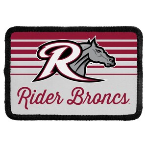 Rider University Broncs Officially Licensed Cloth Patch (Round or Rectangular)