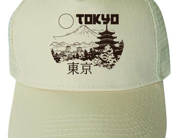 Tokyo Japan Design Unisex Mesh Back Trucker Hat – Adjustable