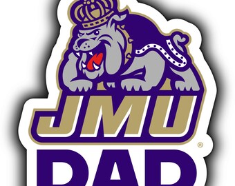 James Madison Dukes "Little Fan On Board" Car Decal - Peel & Stick University Sticker