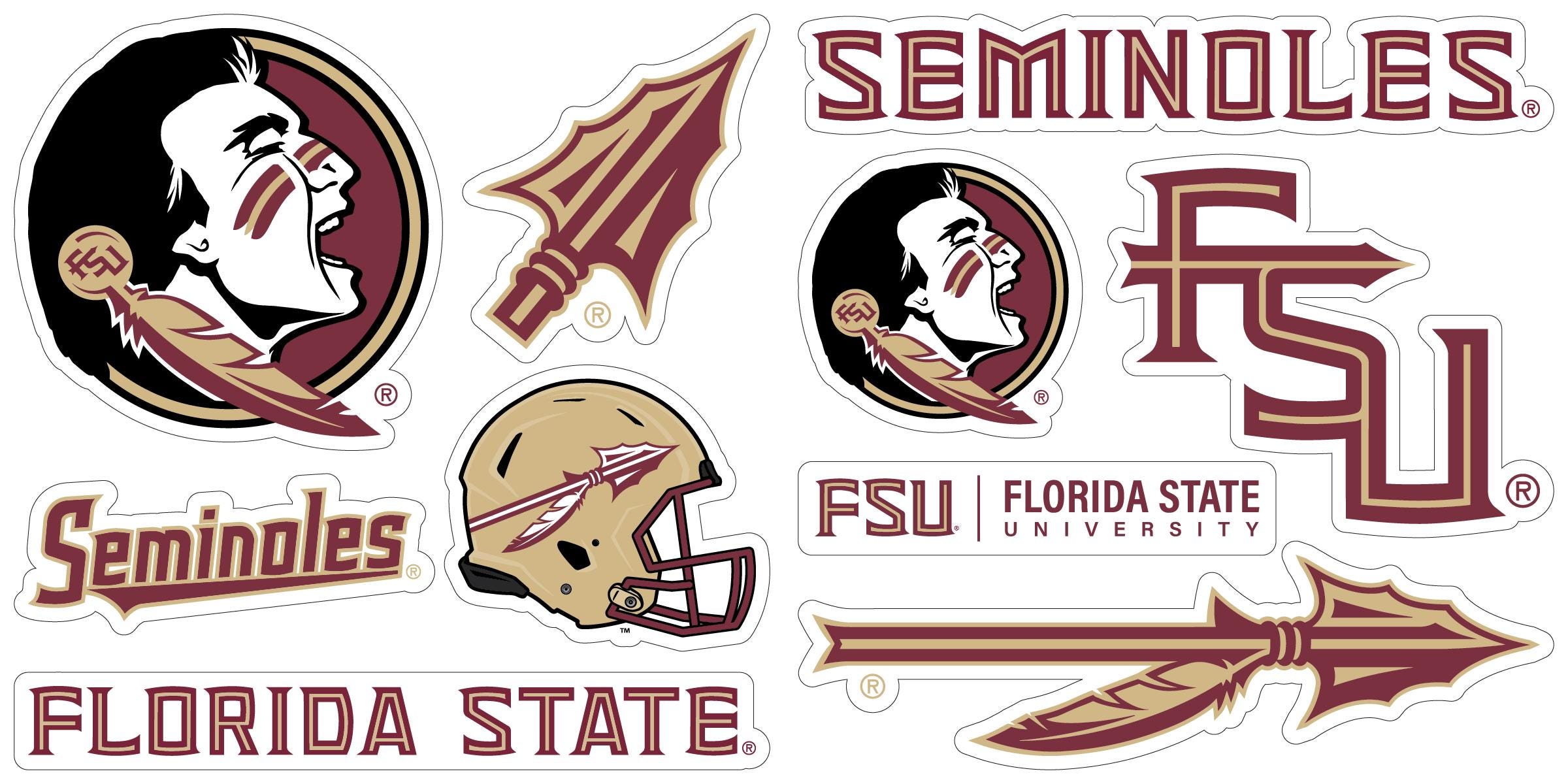 Florida State Seminoles Officially Licensed College Sticker Multipack ...