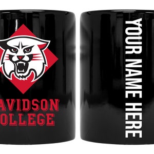 Davidson College 8 oz Ceramic Mug with Customizable Name on the Back