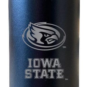 Iowa State Cyclones 32 oz Engraved Insulated Stainless Steel Water Bottle with Screw on Lid