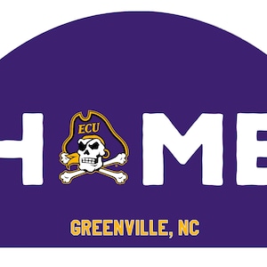 East Carolina Pirates Wood Sign with String