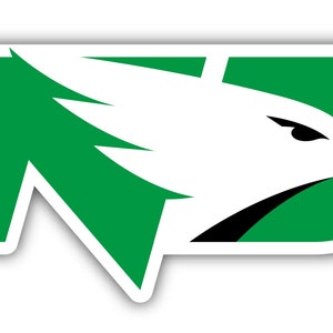 R and R Imports North Dakota Fighting Hawks Vinyl Decal Sticker