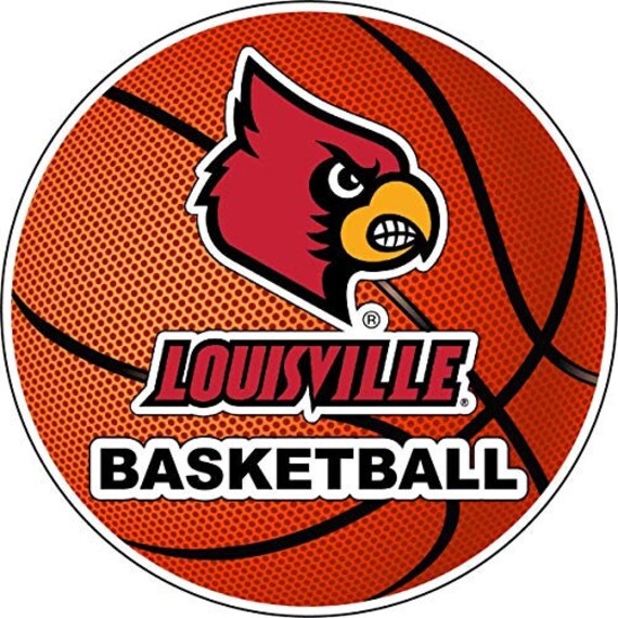 Louisville Cardinals 4-Inch Round Volleyball Vinyl Decal Sticker