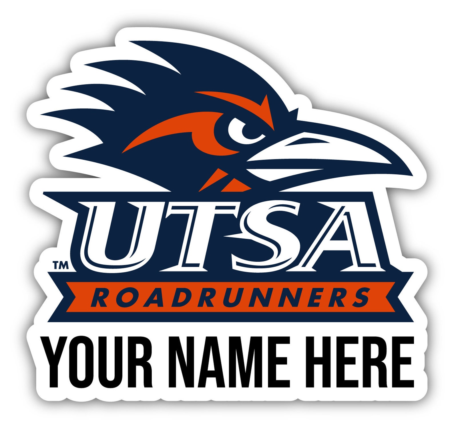 Utsa Logo Sticker UTSA Road Runners Customizable Vinyl Sticker - Multiple Sizes Available ...