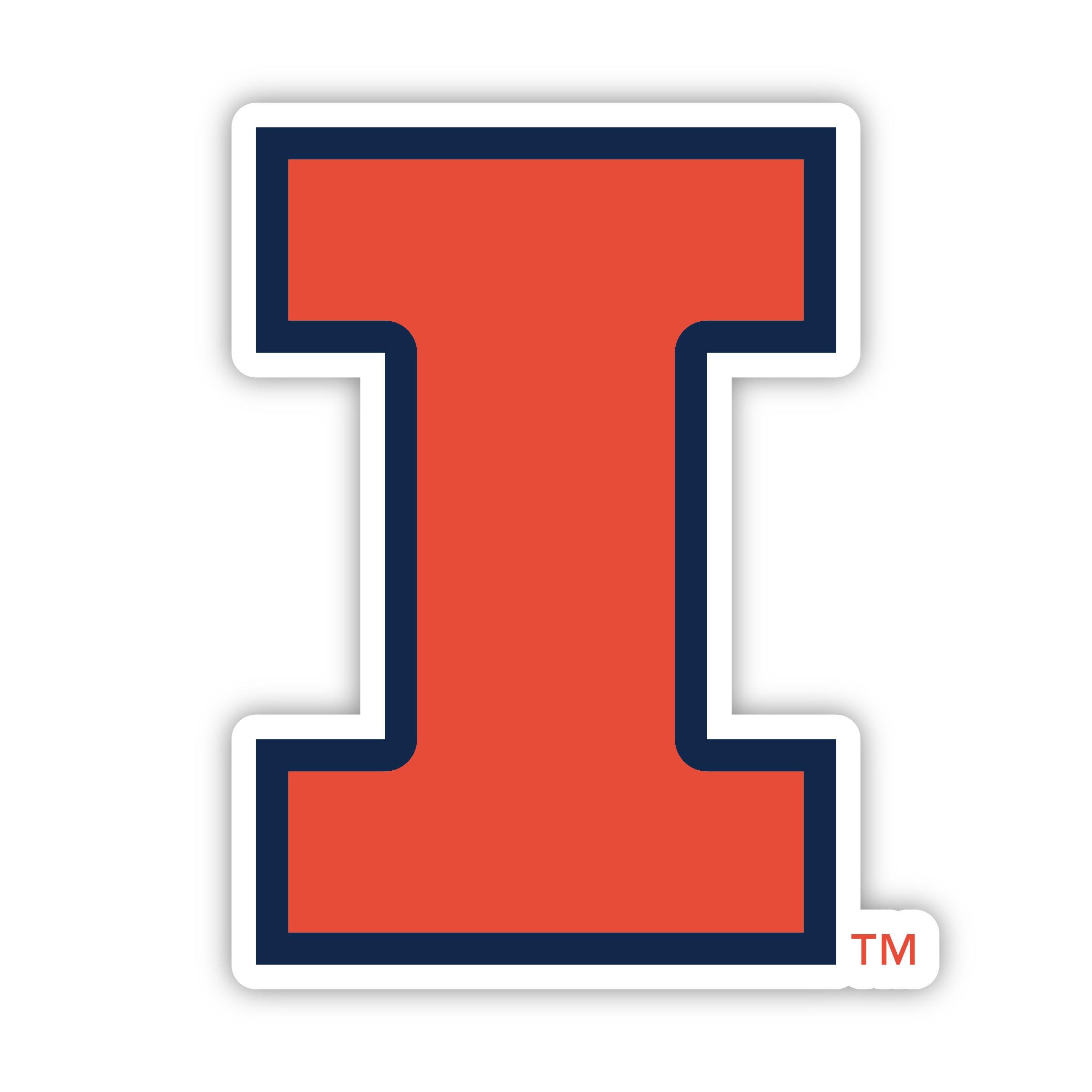 Illinois Fighting Illini Offic. Lic. Sticker With Choice of Backing ...