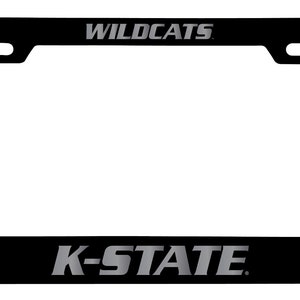 Kansas State Wildcats Engraved Metal License Plate Frame