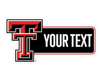 Texas Tech Red Raiders Customizable Vinyl Sticker/Magnet Officially Licensed Collegiate Product