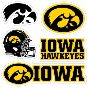 Iowa Hawkeyes Officially Licensed College Sticker Multipack - School Spirit Decal Set