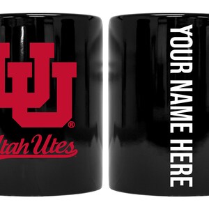 Utah Utes 8 oz Ceramic Mug with Customizable Name on the Back