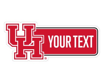 University of Houston Customizable Vinyl Sticker/Magnet Officially Licensed Collegiate Product