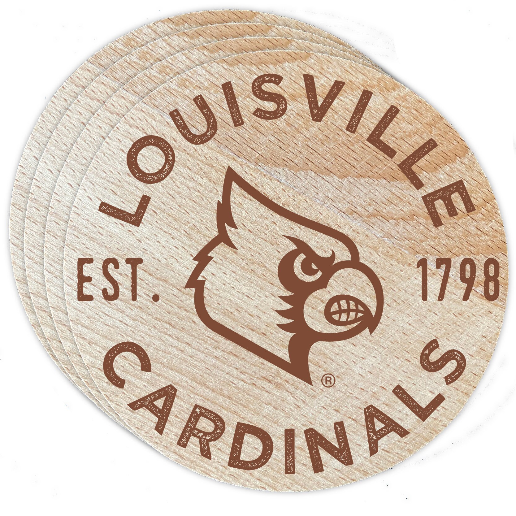 Louisville Cardinals Coasters Choice of Marble of Acrylic - College Fabric  Store