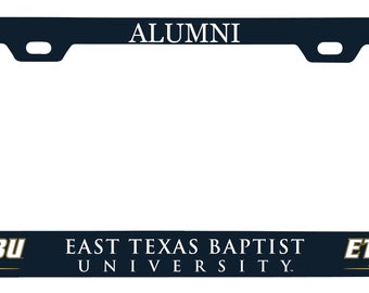 East Texas Baptist University College Alumni Metal License Plate Frame Officially Licensed