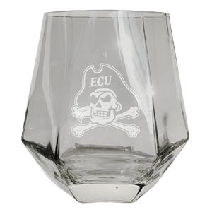 East Carolina Pirates 10 oz Engraved Diamond Wine Glass