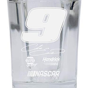 Chase Elliott #9 NASCAR 2 oz Square Shot Glass Engraved