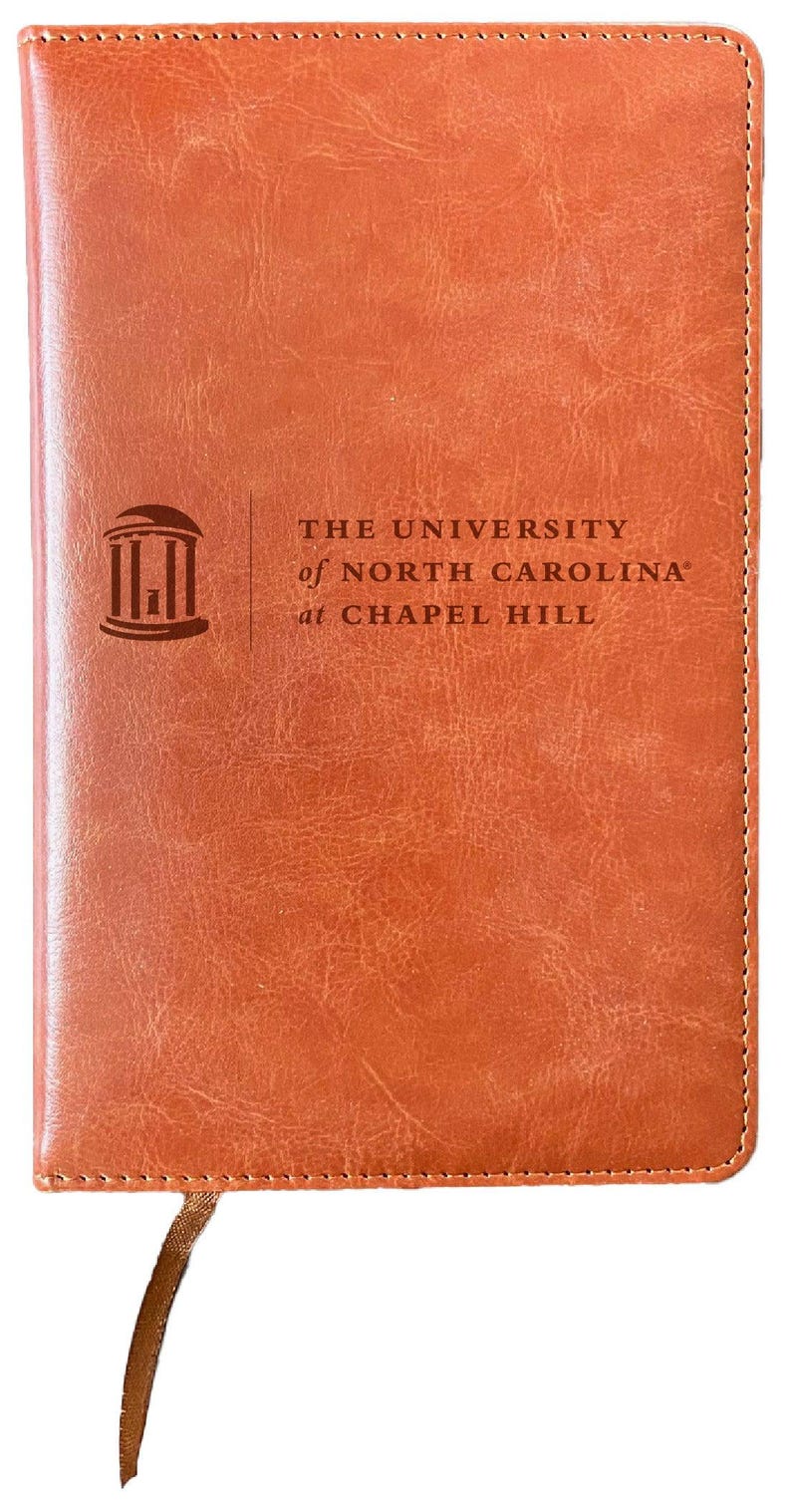 UNC Tar Heels Engraved 8" x 5" Leather Journal Officially Licensed Collegiate Product Single
