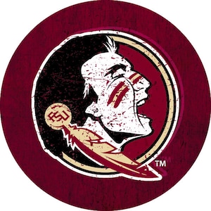 Florida State Seminoles NCAA Collegiate 4-Inch Round Sticker - Multiple Designs Available