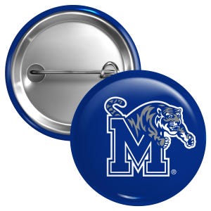 Memphis Tigers Button Pin Officially Licensed - 3 Size Options