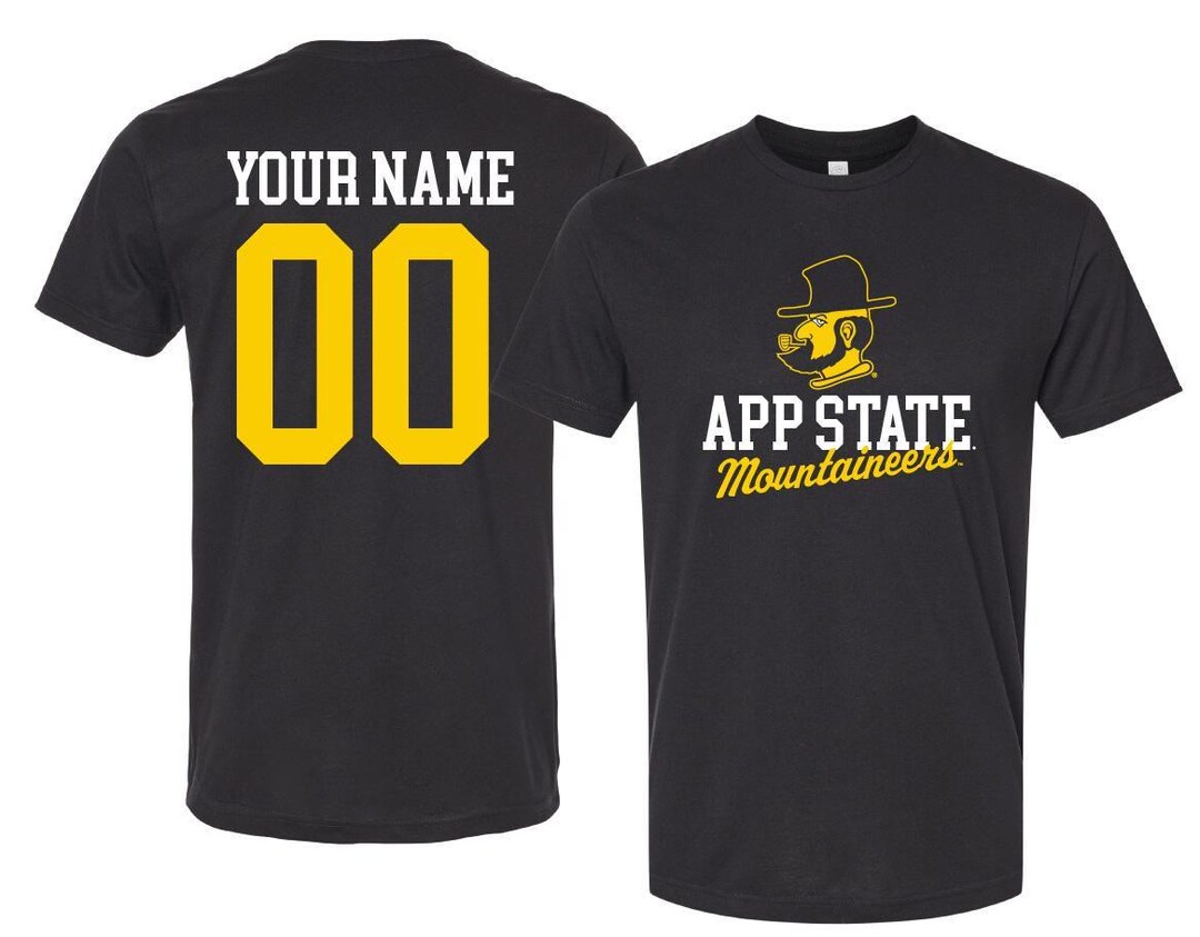 Appalachian State Custom Unisex T-shirt – Collegiate Script Front ...