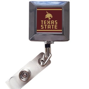Texas State Bobcats Retractable Badge Holder - Set of 2