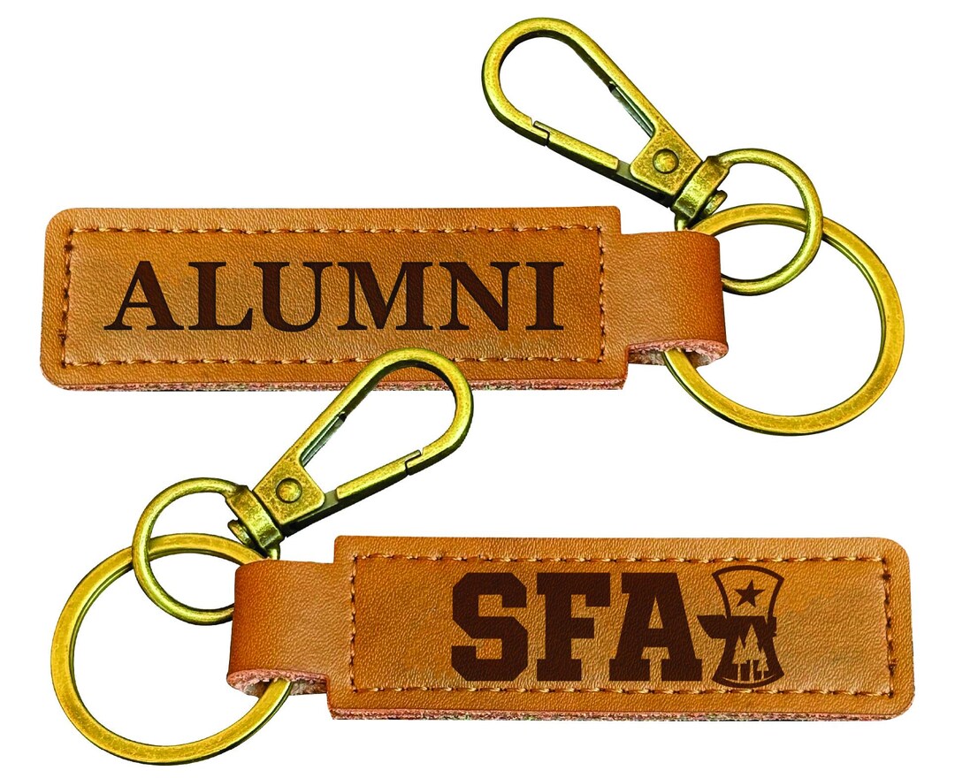 Stephen F. Austin State University College Alumni Leather Keychain ...