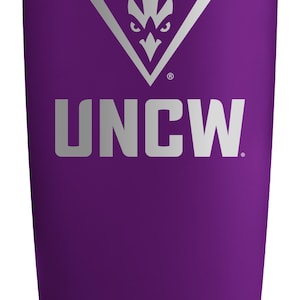 North Carolina Wilmington Seahawks Offic. LIC. 16 oz Engraved Stainless Steel Tumbler Purple
