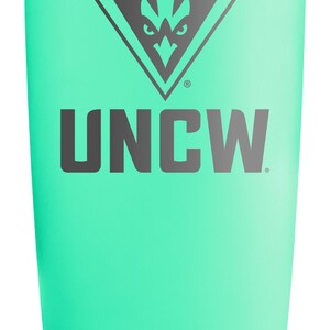 North Carolina Wilmington Seahawks Offic. LIC. 16 oz Engraved Stainless Steel Tumbler Seafoam