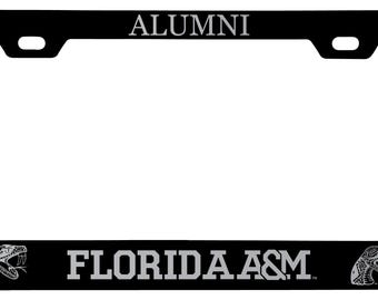 Florida A&M Rattlers Alumni Engraved Metal License Plate Frame Officially Licensed