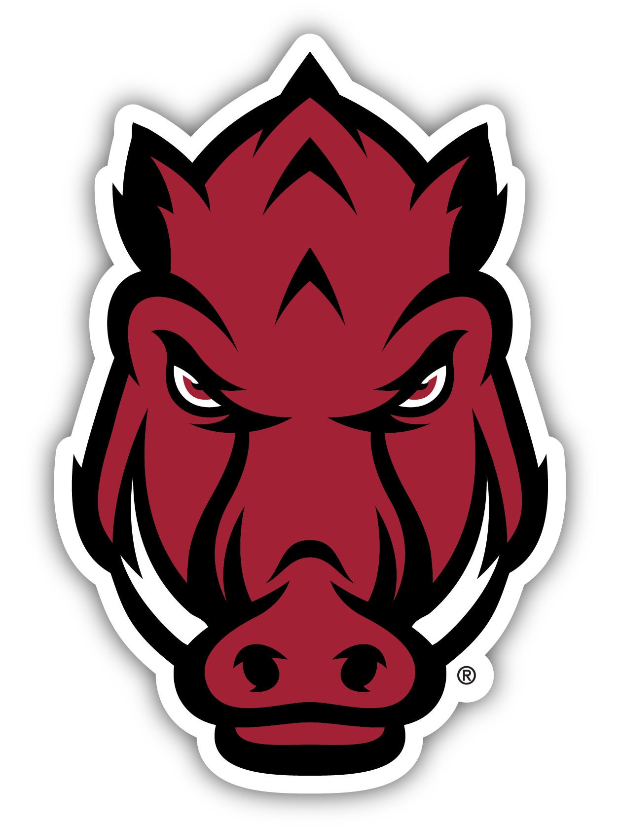 Lot 6 Feuilles Autocollantes University Of Arkansas Razorbacks - Décalcomanies Football