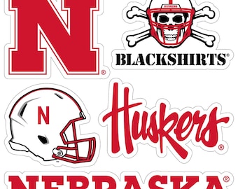 Nebraska Cornhuskers Officially Licensed College Sticker Multipack - School Spirit Decal Set