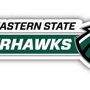 May include: A green and white logo with the text "NORTHEASTERN STATE RIVERHAWKS" and a green eagle head with a white stripe.