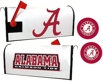 Alabama Crimson Tide Magnetic Mailbox Cover & Sticker Set Officially Licensed